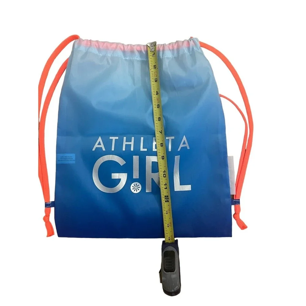 ATHLETA Girl Drawstring Backpack Bag‎ Blue Orange